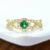 Anel em Ouro 18k com Pedra NATURAL e 40 Brilhantes - AF4004T-N - Image 5
