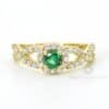 Anel em Ouro 18k com Pedra NATURAL e 40 Brilhantes - AF4004T-N