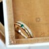 Anel Duplo em Ouro 18k com Brilhantes e Pedra NATURAL - AF5342D-N - Image 2