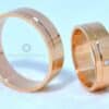 Alianças em Ouro Rosé com 02 Brilhantes - Image 2