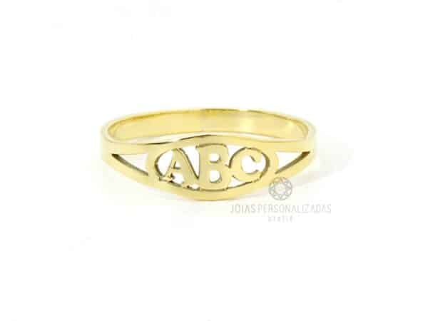 anel de formatura ABC em Ouro