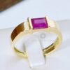 anel masculino de formatura em ouro 18k com rubi
