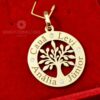 pingente personalizado com nome dos filhos em ouro 18k com brilhantes
