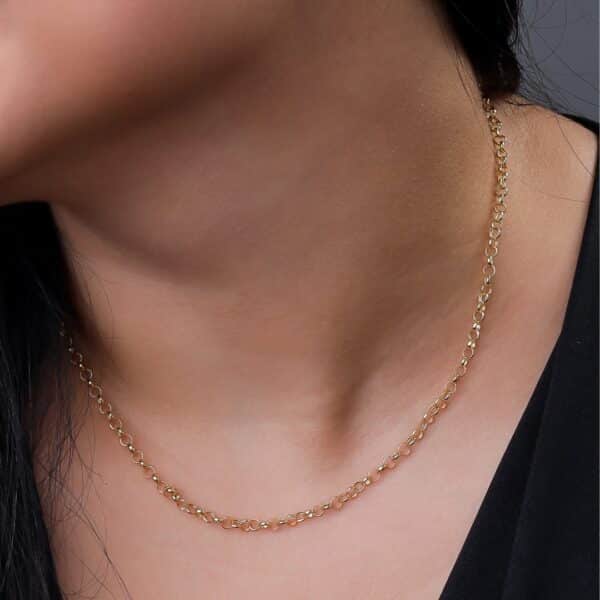 Corrente Portuguesa Feminina em Ouro 18k - 40 ou 45cm - Image 2