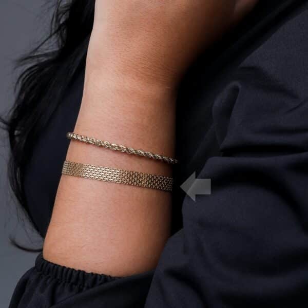 Pulseira Feminina Bismark (esteira) em Ouro 18k