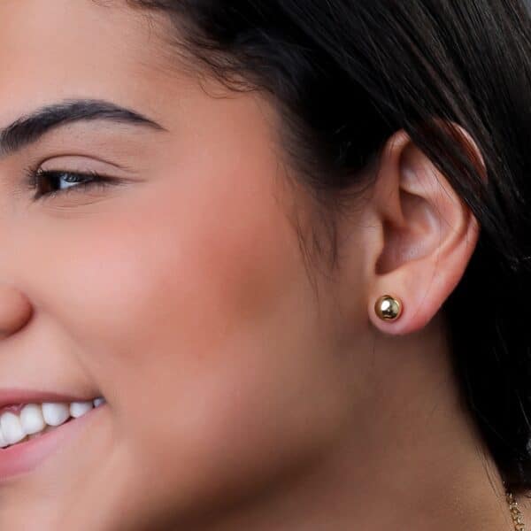 Brincos de Bola em Ouro 18k - 8,0mm