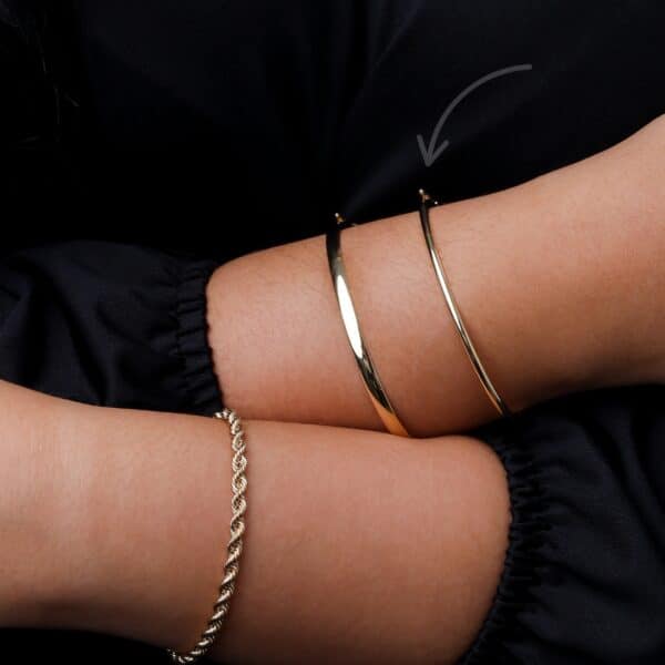 Bracelete Meia Cana em Ouro 18k