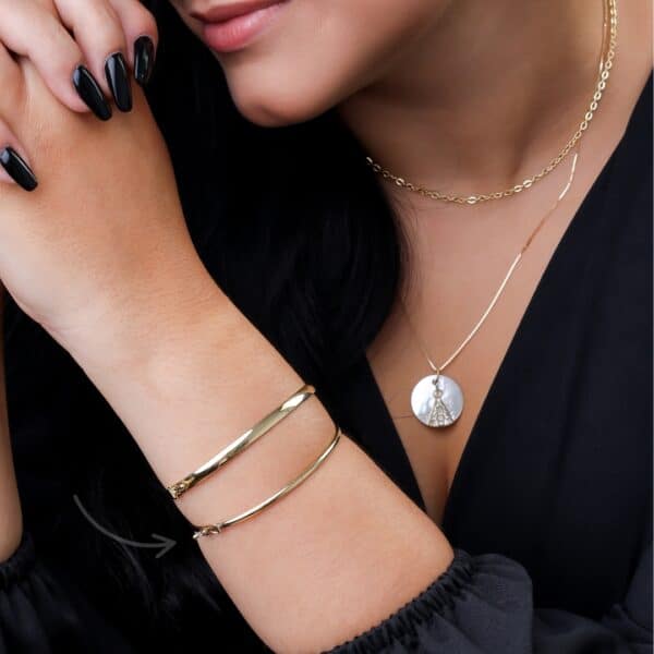 Bracelete Meia Cana em Ouro 18k - Image 2