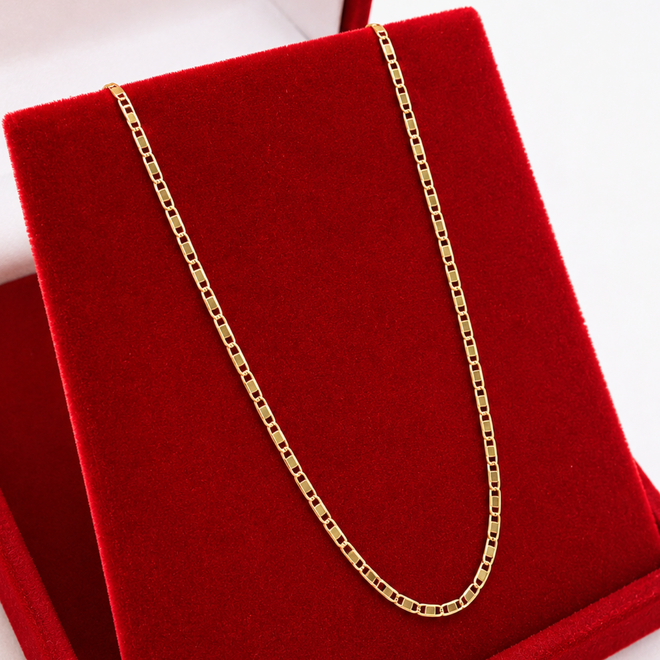 Corrente Piastrine Masculina em Ouro 18k - 70cm