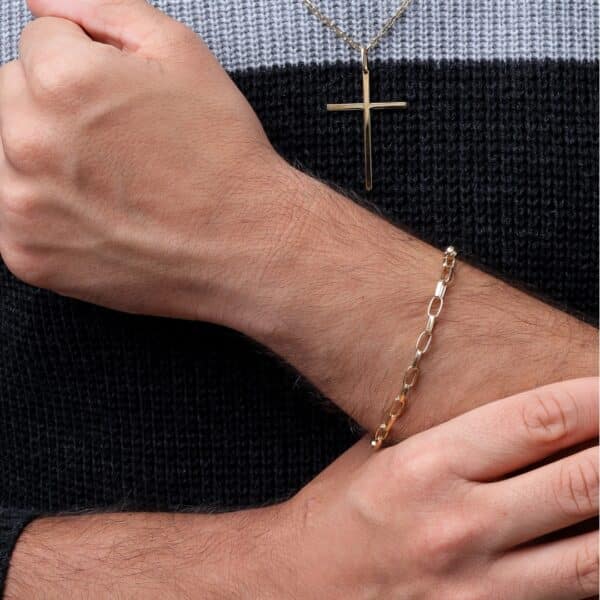 Pulseira Veneziana Longa Oca em Ouro 18k - Image 3