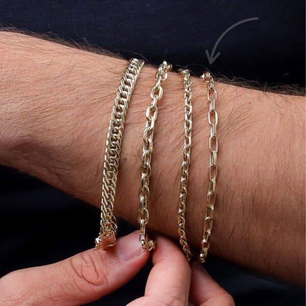 Pulseira Veneziana Longa Oca em Ouro 18k - Image 2