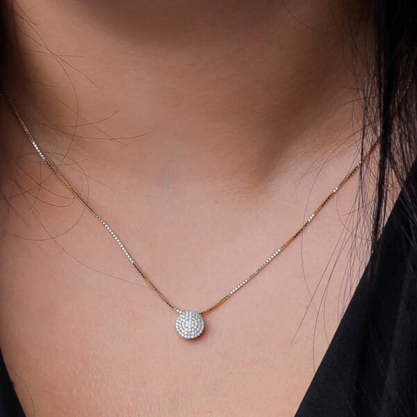 Conjunto Chuveiro em Ouro 18k com Zircônias (Brincos, corrente e pingente) - Image 3