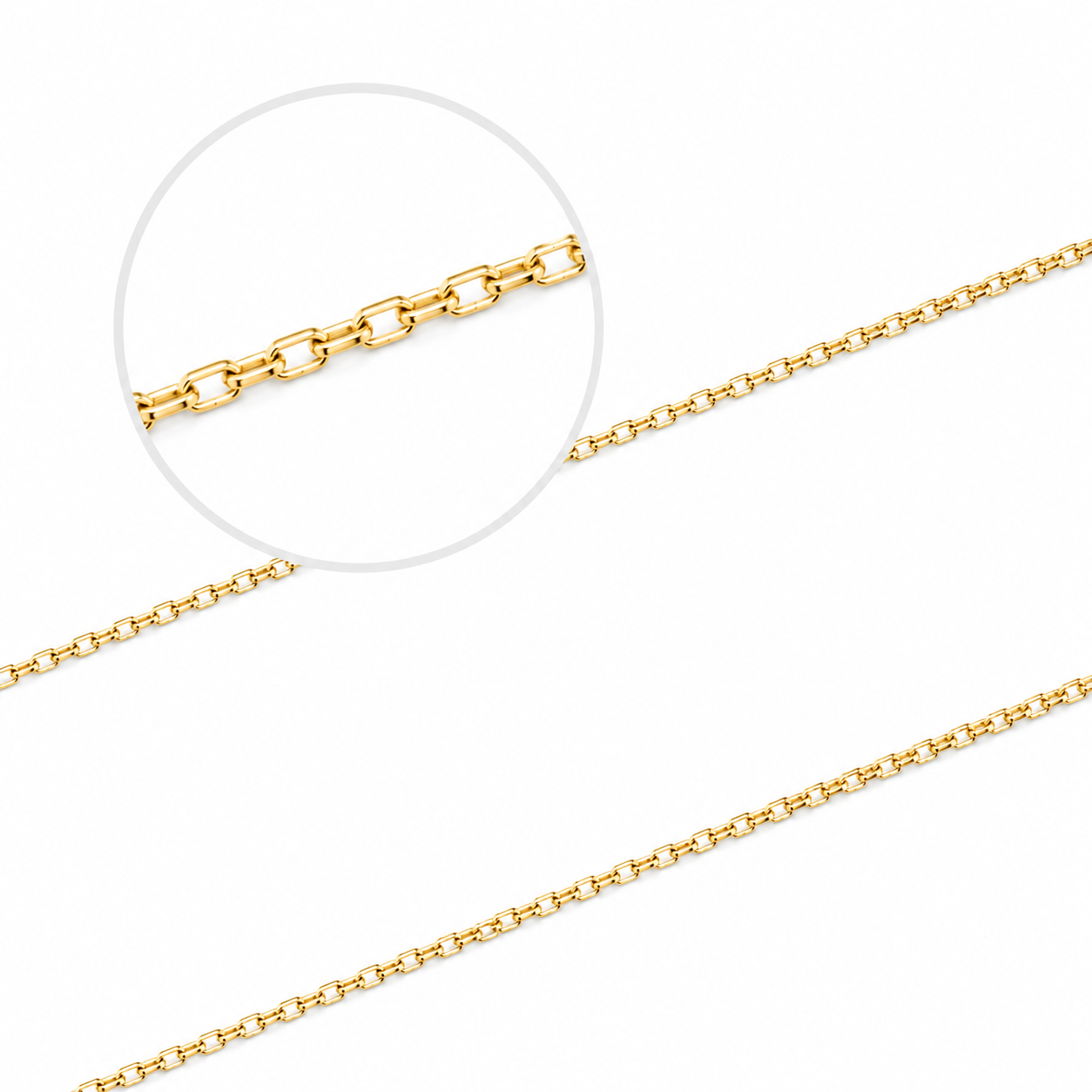 Corrente cartier (cadeado) em Ouro 18k com 50cm - CC2650