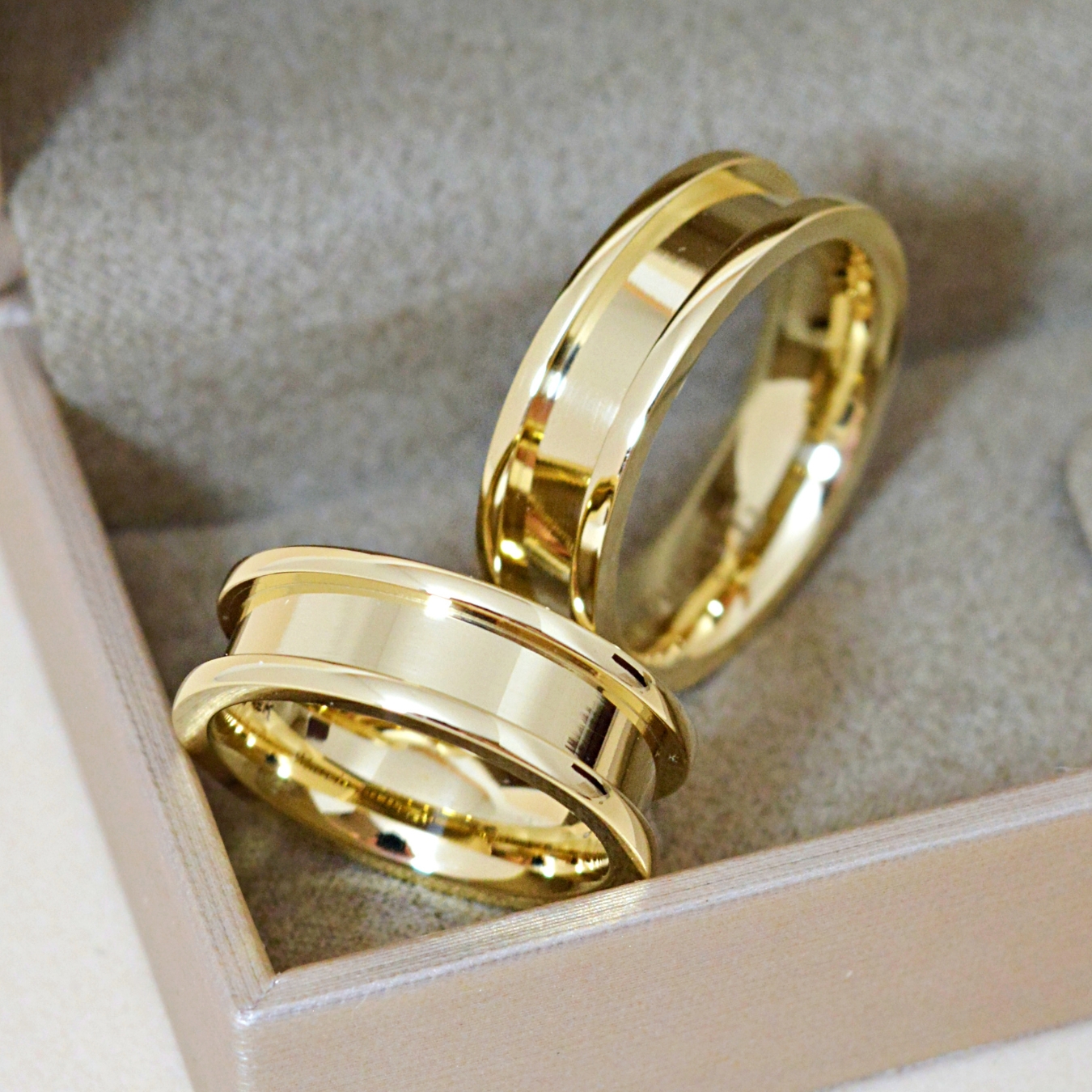 alianças largas em ouro 18k - ALQ264-A Joias Personalizadas Recife