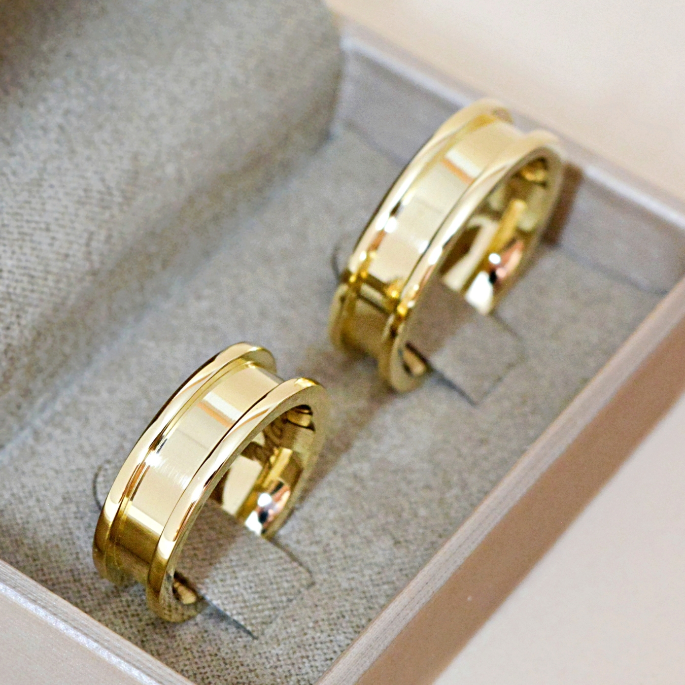 alianças largas em ouro 18k - ALQ264-A Joias Personalizadas Recife